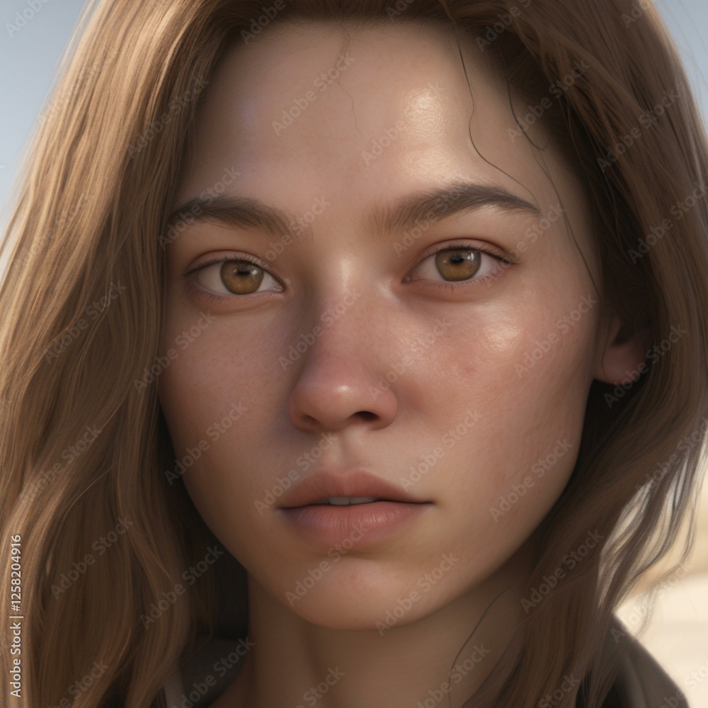 A highly detailed, hyper-realistic close-up portrait of an AI-generated human face. This digital artwork features lifelike skin textures, expressive eyes, and natural lighting. A highly detailed, hyper-realistic close-up portrait of an AI-generated human face. This digital artwork features lifelike skin textures, expressive eyes, and natural lighting.