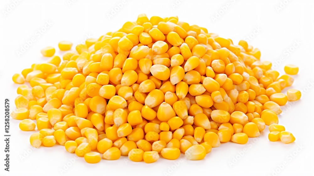 Corn Seeds Isolated on White Background Corn Seeds Isolated on White Background