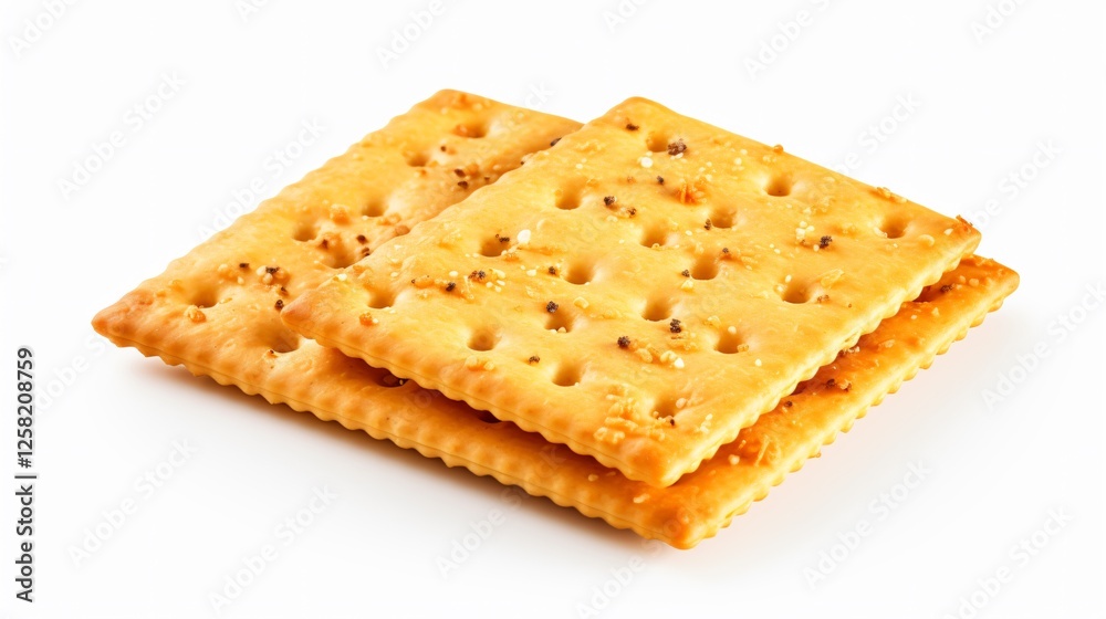 Cream Cracker Isolated White Background Cream Cracker Isolated White Background