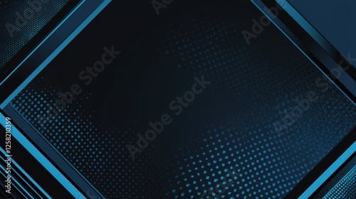 Wallpaper Mural Blue Background with Grid Lines and Dots, Banner Template with White Space for Text. Abstract Minimalist Wallpaper with Copy Space on Blue Background. Stylish Modern Wallpaper. Torontodigital.ca