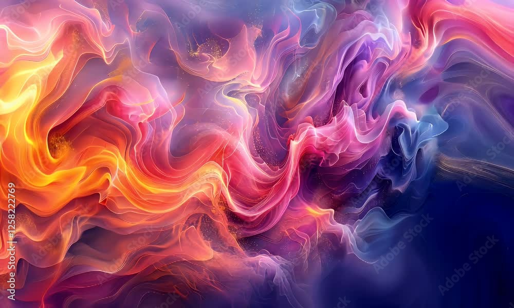 custom made wallpaper toronto digitalAbstract swirling vibrant colors, cosmic nebula background, design element