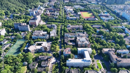 Aerial Scenery of Yuquan Campus, Zhejiang University, China photo