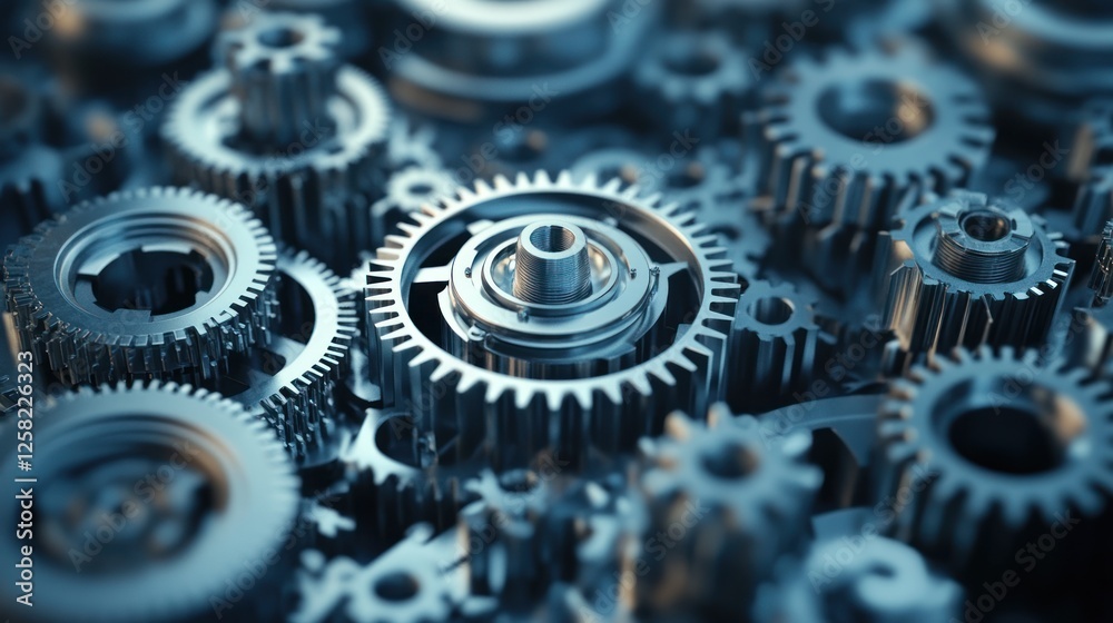 A close-up view of intricate metal gears interlocked in a mechanical assembly, showcasing details of engineering and manufacturing precision. A close-up view of intricate metal gears interlocked in a mechanical assembly, showcasing details of engineering and manufacturing precision.