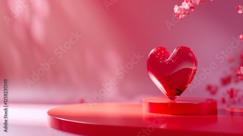 Abstract Pink And Purple Hearts Painted Artwork