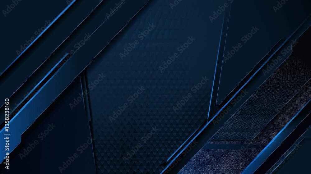 Obraz premium Geometric Abstraction on Blue Background for Design, Banner Template, Minimalist Abstract Wallpaper with Copy Space, Simple Geometric Modern Wallpaper for Text Placement and Creative Use