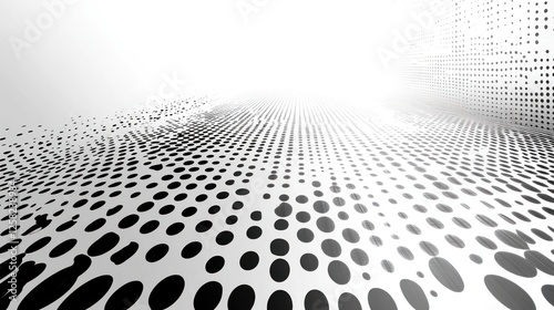 Abstract halftone tunnel background photo