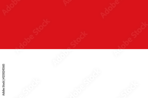 Flag of Salzburg, Vienna or Vorarlberg federal state (Republic of Austria or Österreich) Wien, Wean 