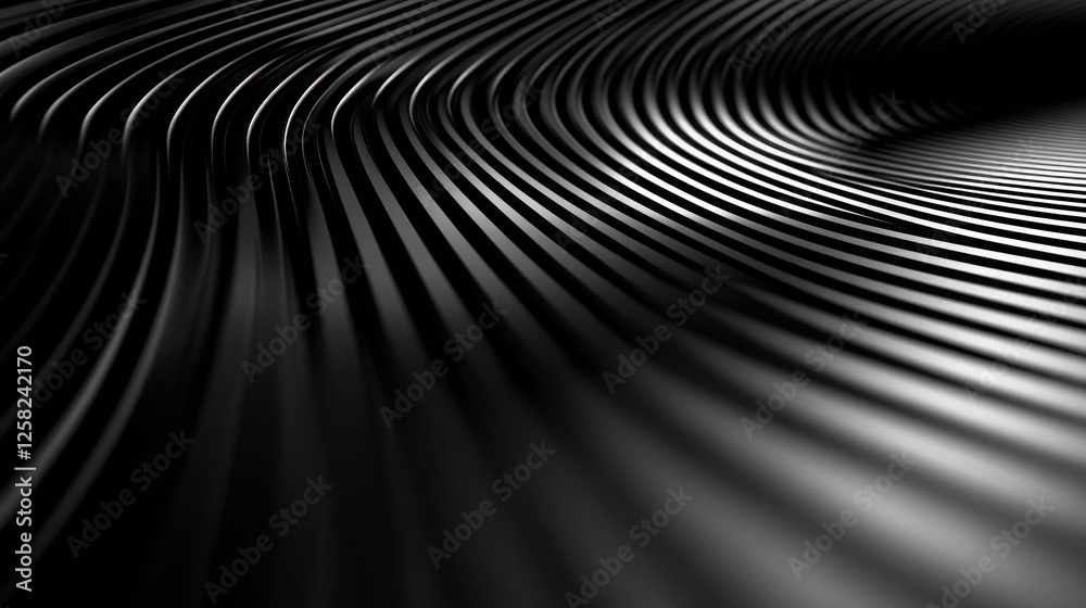 Obraz premium Abstract metal curves, dark background
