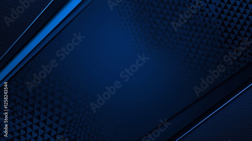 Wallpaper Mural Blue background with geometric patterns and grids for design, banner template. White space in the center of the page for text. Modern minimalist wallpaper. Torontodigital.ca