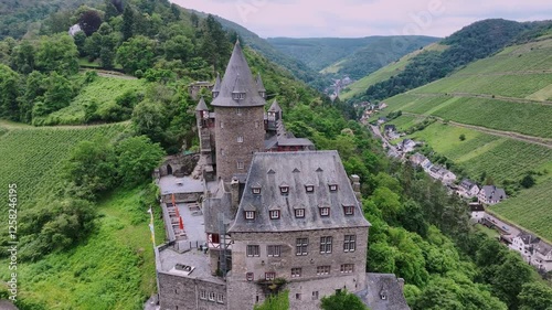 Stahleck Castle In Bacharach, Germany, Aerial View