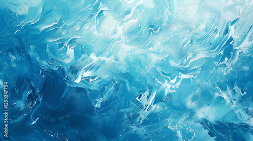 Wallpaper Mural Abstract blue water texture with swirling patterns, resembling ocean waves. Represents fluidity, tranquility, and nature-inspired design, perfect for backgrounds and creative projects Torontodigital.ca