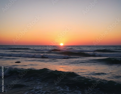 Sunset Over the Ocean