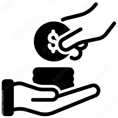 compensation vector glyph icon