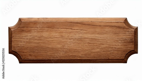 Wooden nameplate isolated on transparent background.
Generated image
