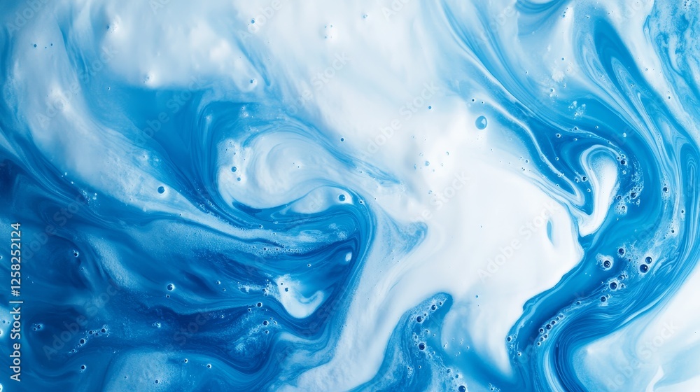Blue melted milk swirl on white background. Sour cream or yogurt swirl texture Blue melted milk swirl on white background. Sour cream or yogurt swirl texture