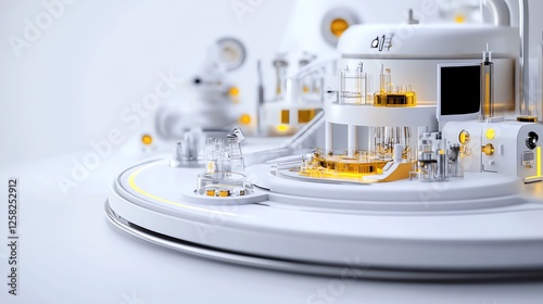 AIdriven laboratory, automated scientific experiments, 3D illustration photo