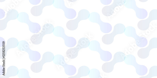 seamless pattern with blue hearts dots and paper circle meatball geometric wallpaper texture design.