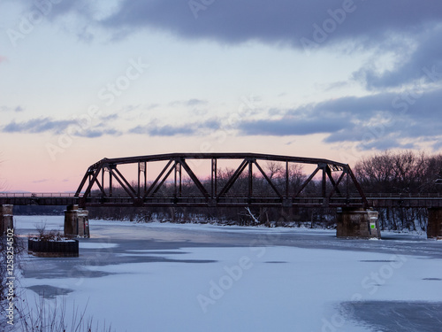 Freemans Bridge Railroad Crossing over Mohawk River Scotia Glenville New York