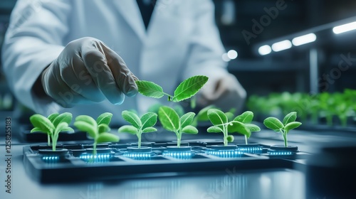 AIenhanced environmental research lab with smart sensors, realtime climate analytics, and automated sustainability testing photo