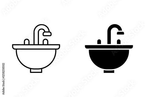 Sink Icon, for mobile concept and web design. vector illustration