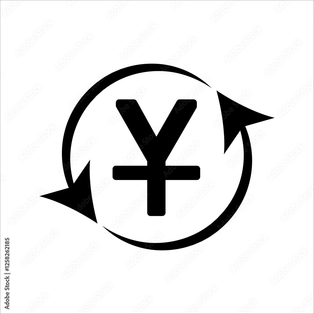 Obraz premium Money transfer icon on credit card. Vector on black and white background.