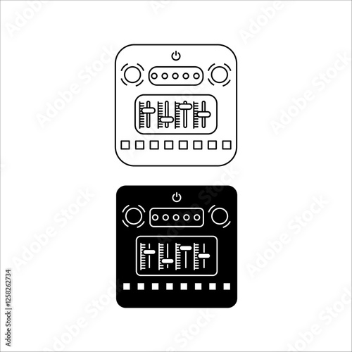 Sound mixer vector icon. Studio sound mixer flat sign design illustration. Sound mixer symbol pictogram