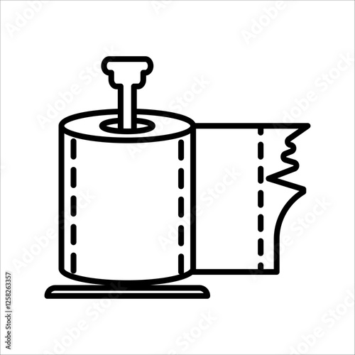 tissue icon Illustration of hygiene, mobile toilets, washrooms, or for household and hospital equipment.