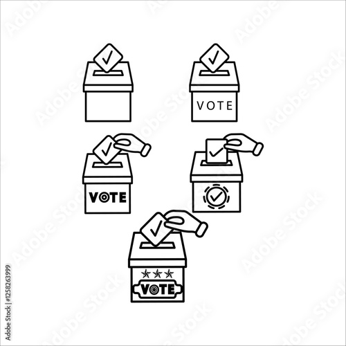 collection of sound Icons. voting sign for mobile concept and web design. vector illustration
