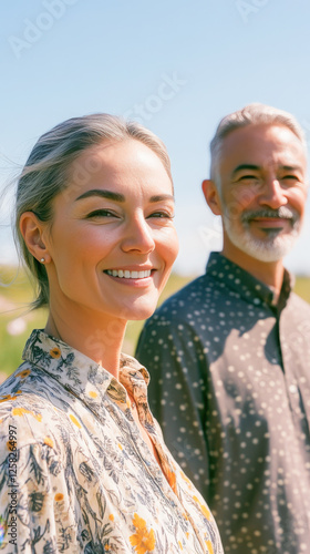 Successful wealthy married couple man woman 50s, happy senior active lifestyle, early retirement financial freedom success investment, asset rich enjoying life travel love