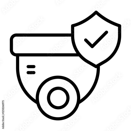 Cctv Vector Line Icon Design