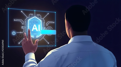 Human-AI Connection – Modern Technology & Innovation Concept
