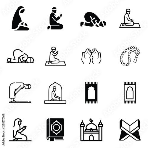 Prayer Icon Pack Vector 