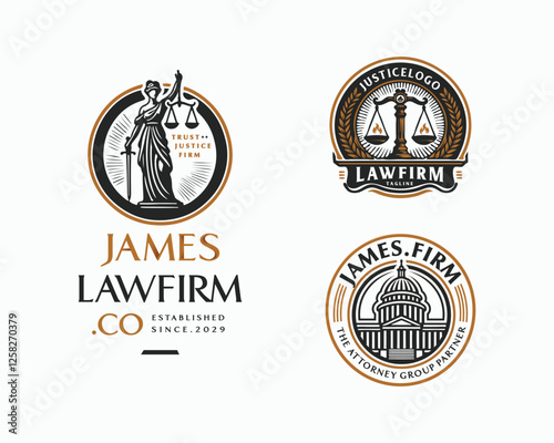Vintage unique goddess Legal and Law Firm logo template logo for justice business 