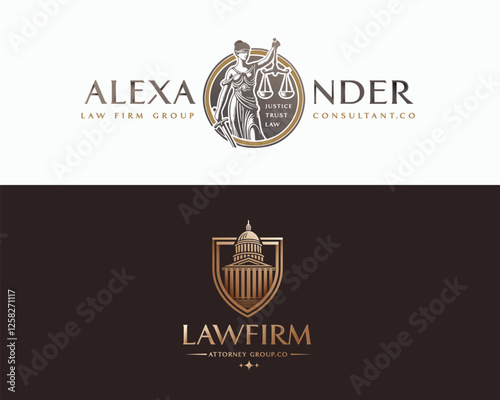 Vintage unique goddess Legal and Law Firm logo template logo for justice business 