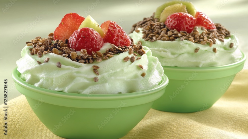 Fresh Fruit Dessert Cups with Whipped Cream and Toppings Fresh Fruit Dessert Cups with Whipped Cream and Toppings