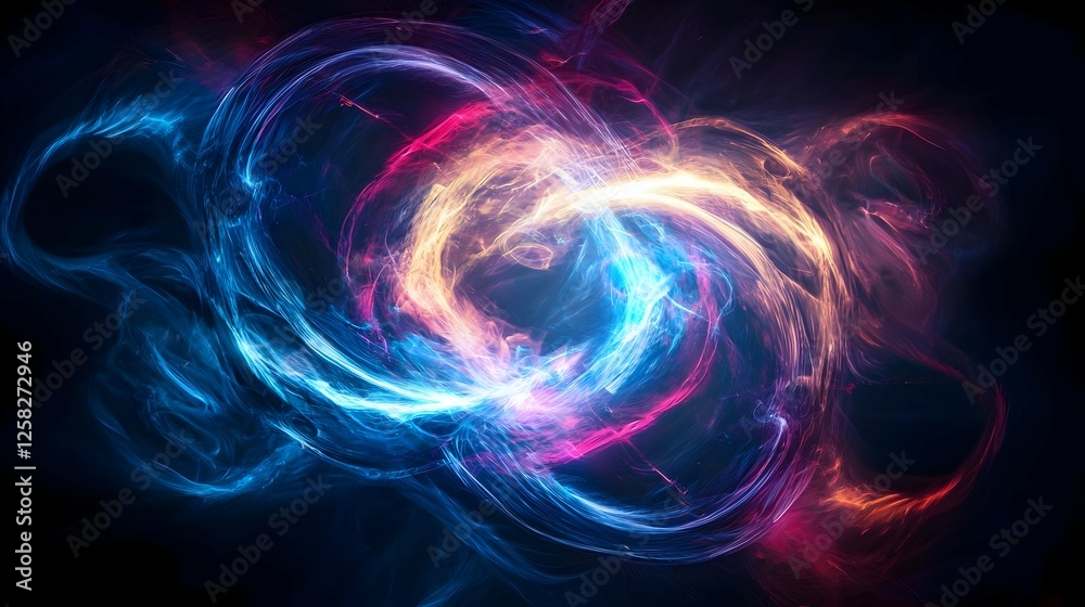 Abstract Glowing Spiral Design