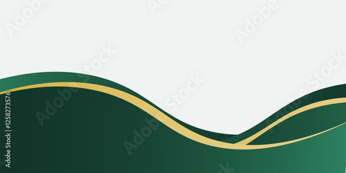 Abstract green wavy business style background. Vector illustration. EPS 10
