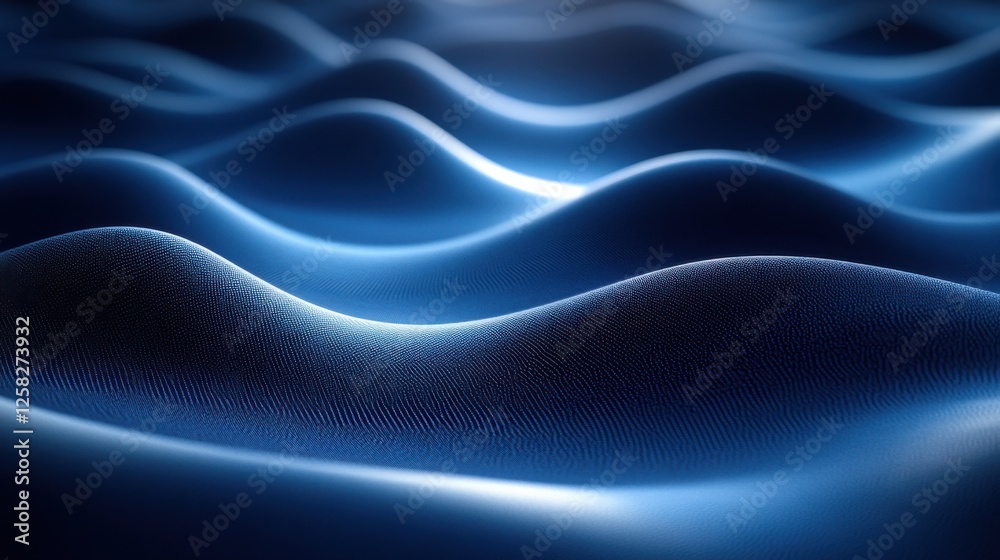 Obraz premium Blue background with linear patterns. Banner template with white space in the center for text. Suitable for abstract minimalist wallpaper and modern graphic design projects.