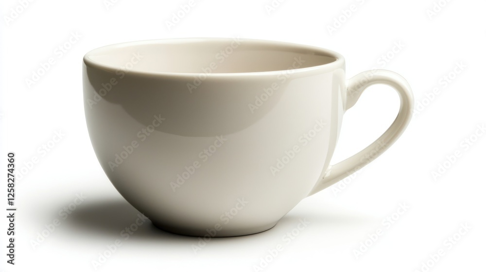 Close-up of a blank coffee cup isolated on a white background, with a crisp clipping path for professional use. Close-up of a blank coffee cup isolated on a white background, with a crisp clipping path for professional use.