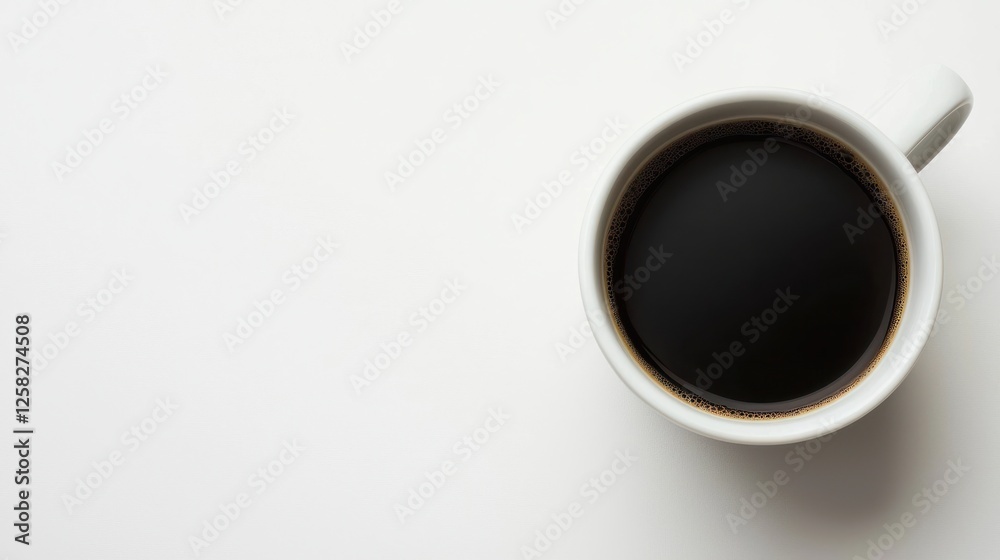 Coffee mug isolated on a white background, with a minimalist design and crisp edges. Coffee mug isolated on a white background, with a minimalist design and crisp edges.