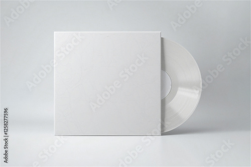 White Colored Vinyl Disc Mock Up