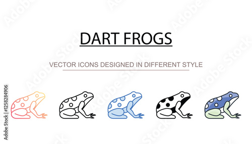 Dart Frogs icon design with white background stock illustration