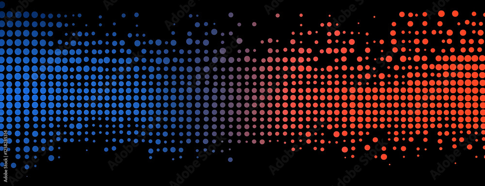 Abstract blue red dot wave motion Abstract blue red dot wave motion