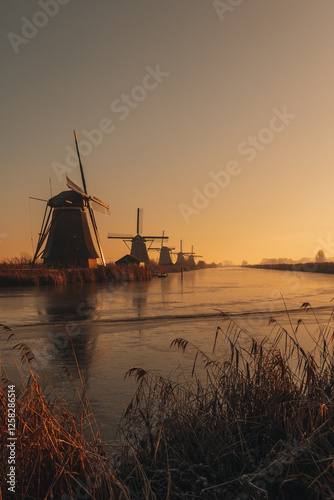 Kinderdijk mills in the Netherlands