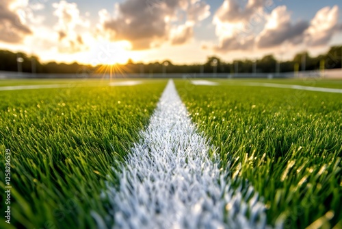 A high school football field where former teammates reunite and relive memories