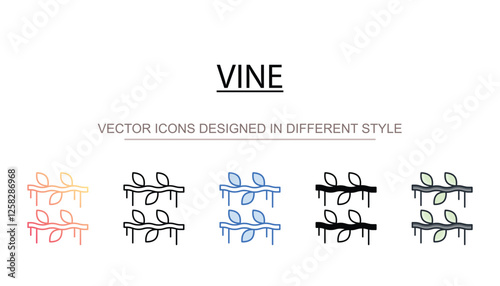 Vine icon design with white background stock illustration