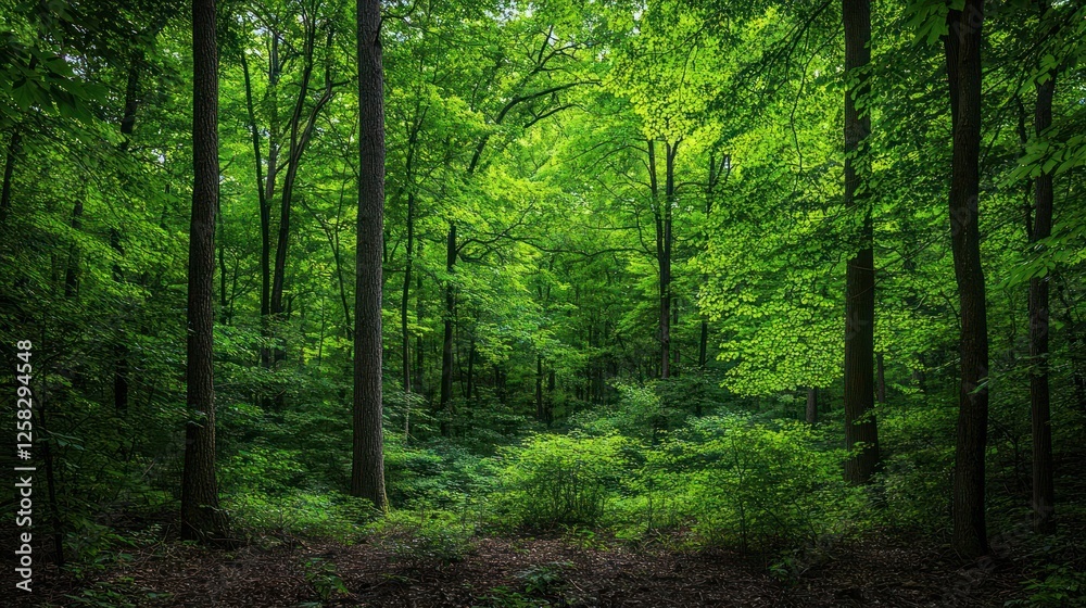 Obraz premium Dense Lush Green Forest