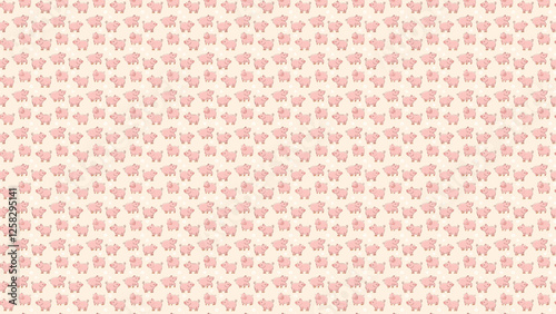 かわいい豚のイラストの背景パターン