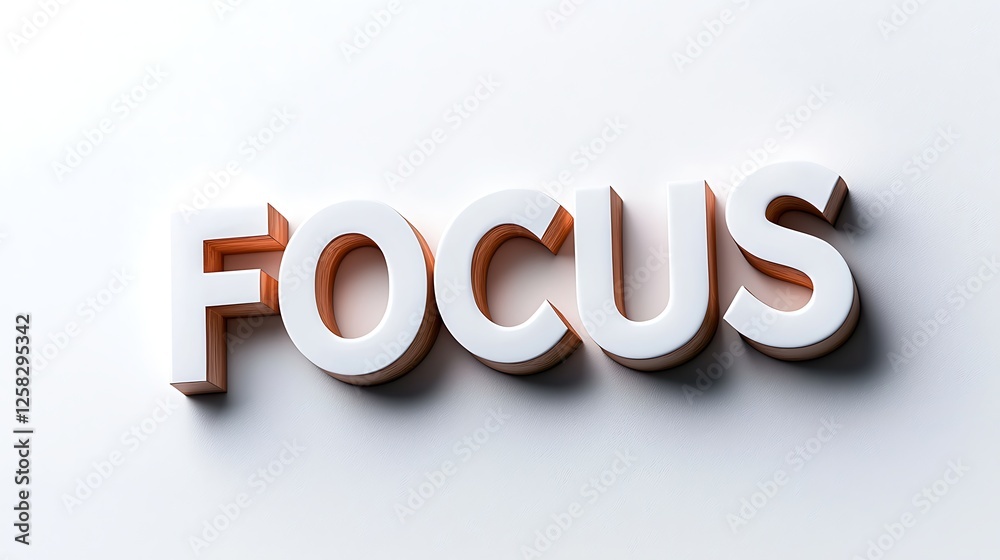 Modern Focus Text Design On White Background Modern Focus Text Design On White Background
