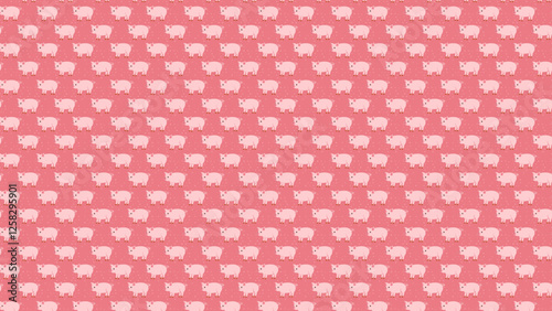 かわいい豚のイラストの背景パターン
